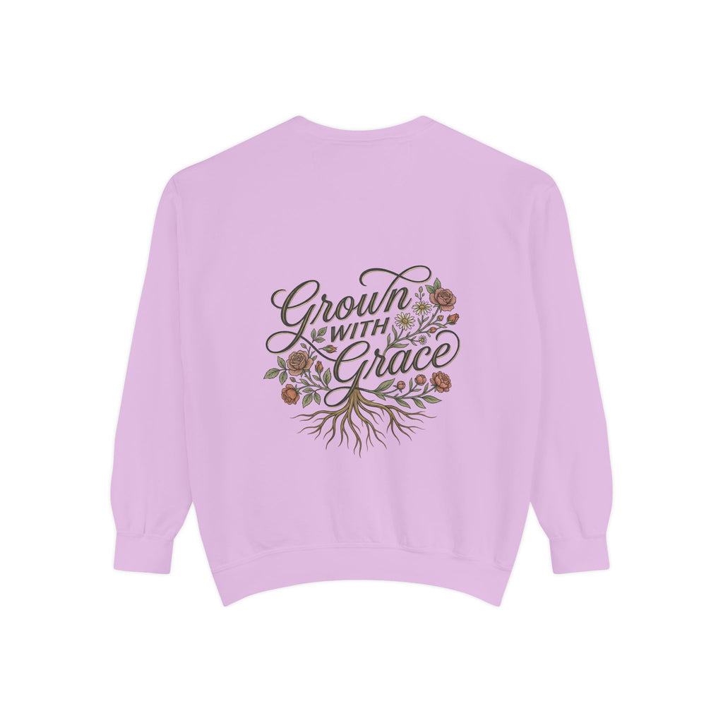 Sweatshirt — "Home Grown / Grown with Grace" Floral Wreath Crewneck