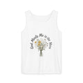 Faith Floral Tank — “God Meets Me in the Mess” Bible Verse Tank Top
