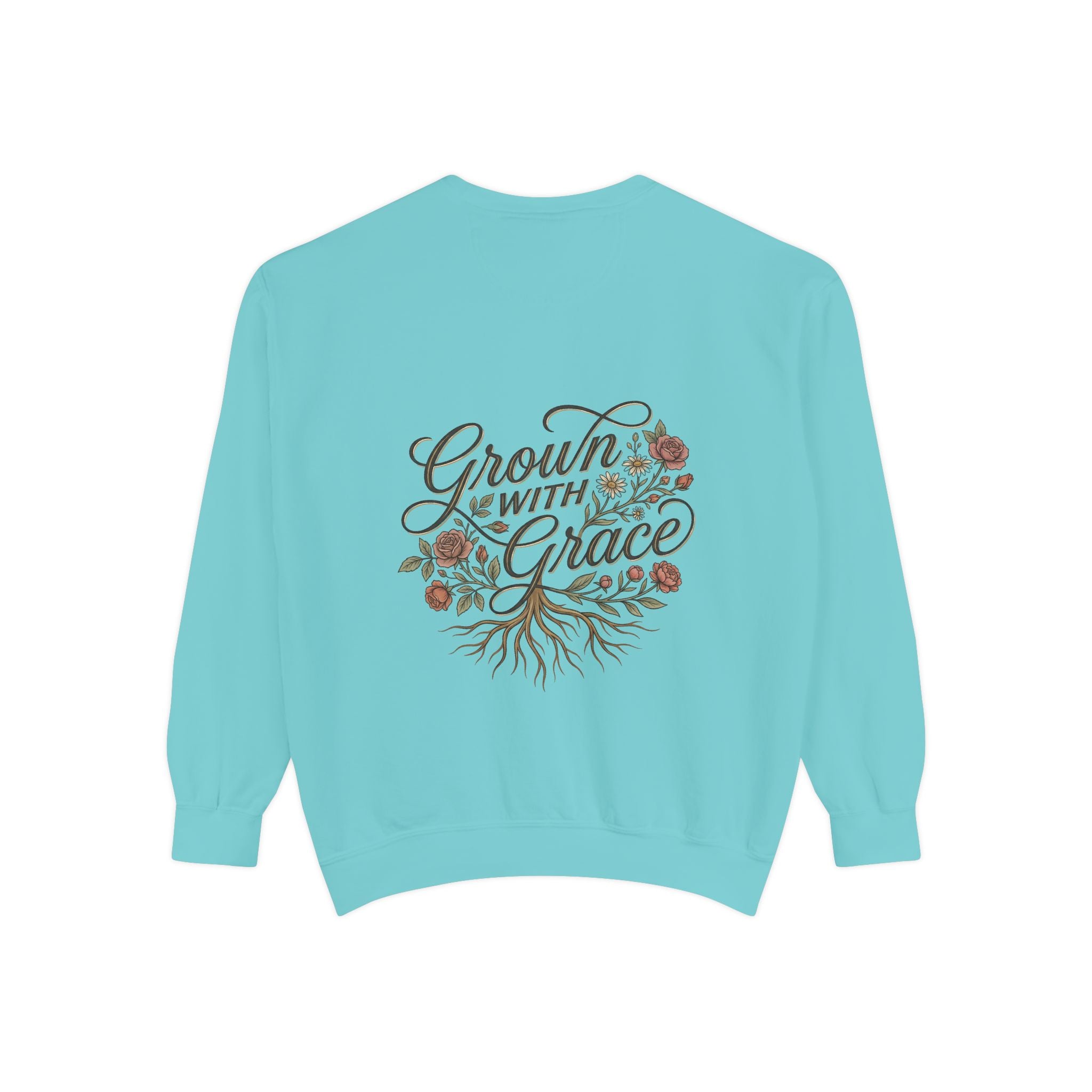 Sweatshirt — "Home Grown / Grown with Grace" Floral Wreath Crewneck