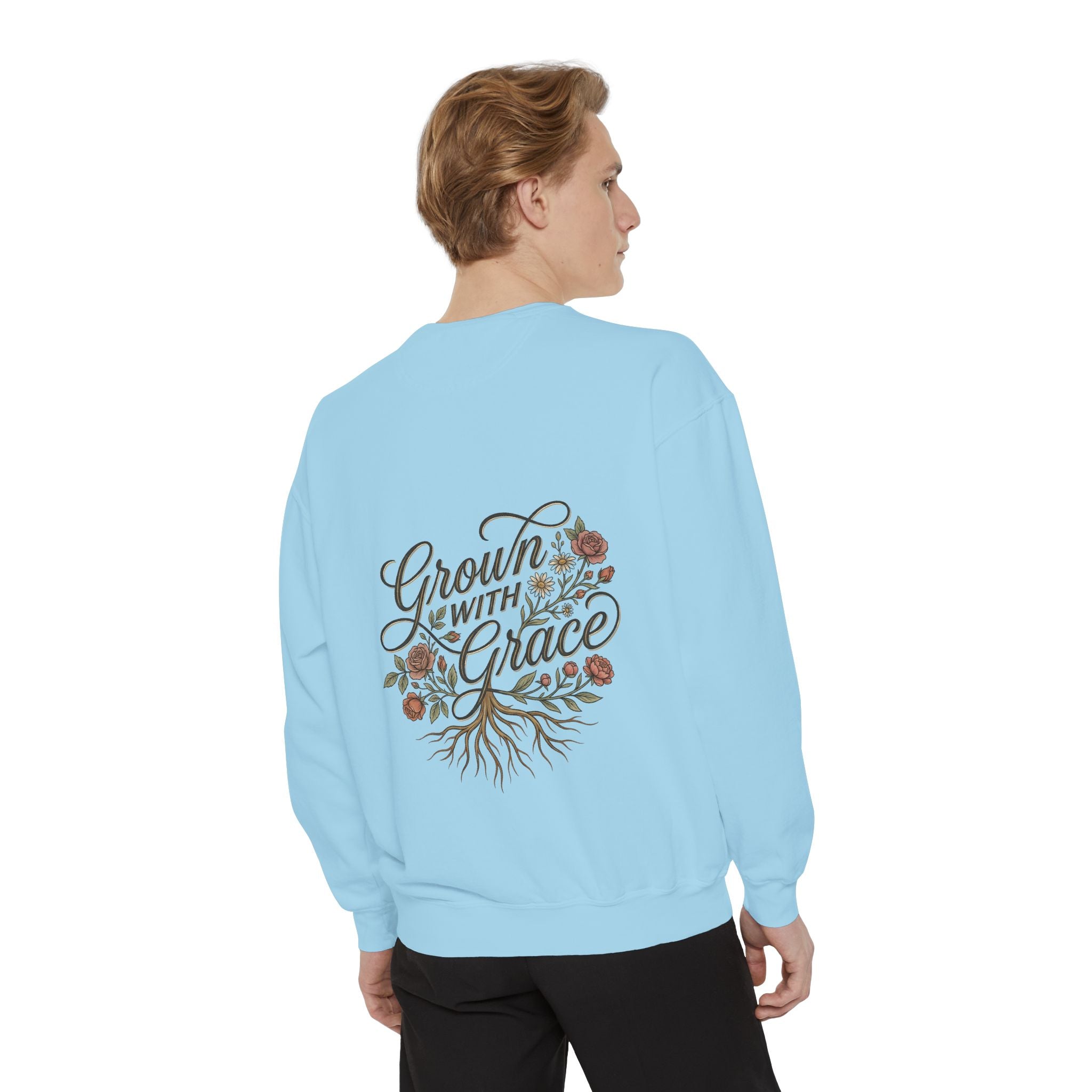 Sweatshirt — "Home Grown / Grown with Grace" Floral Wreath Crewneck