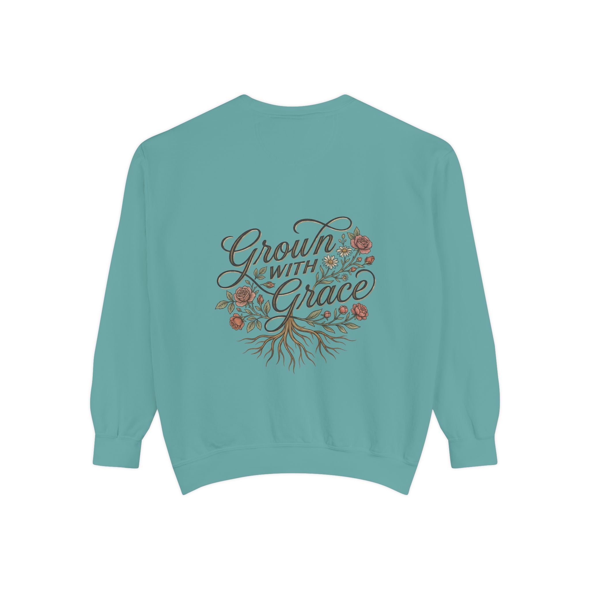 Sweatshirt — "Home Grown / Grown with Grace" Floral Wreath Crewneck