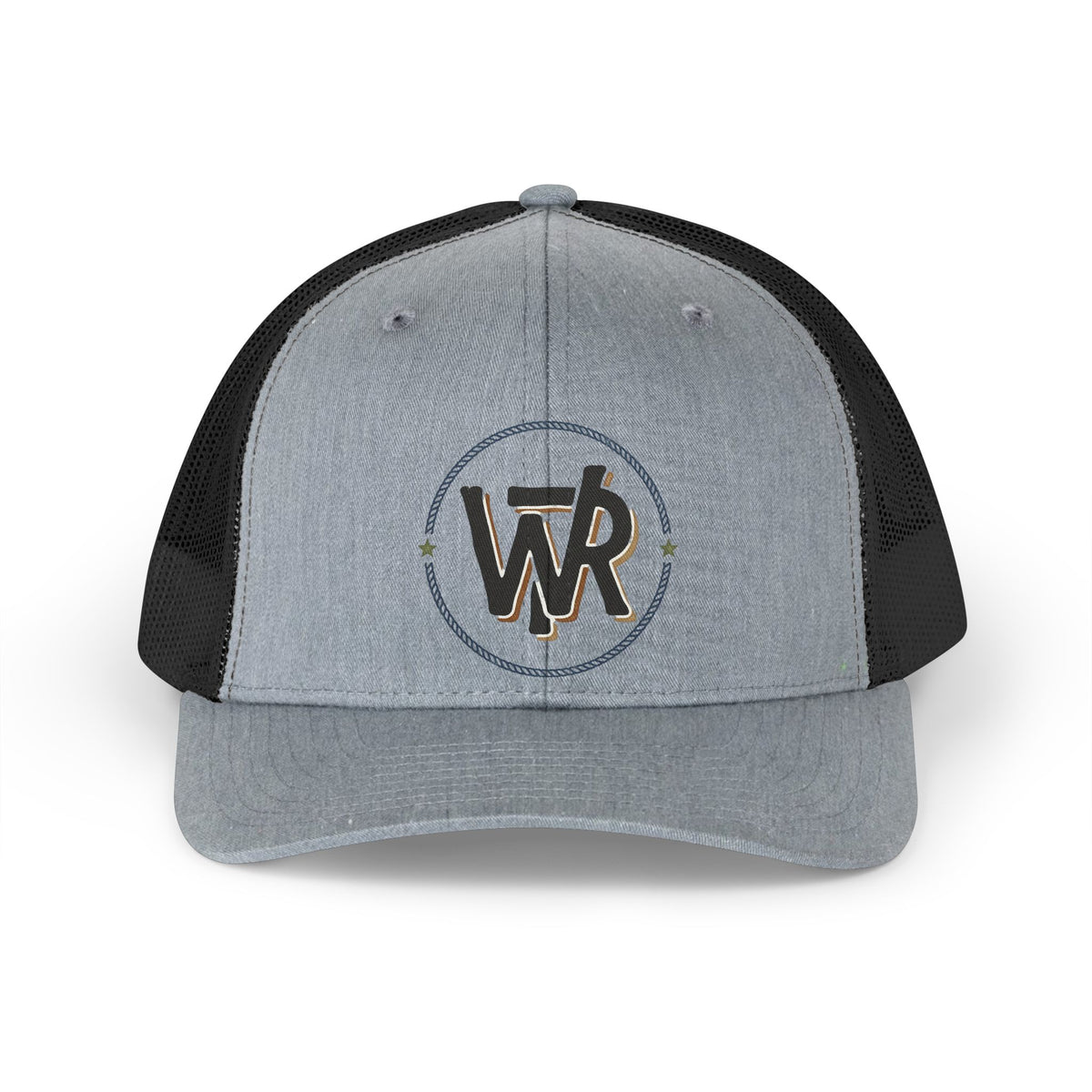 Retro Trucker Hat — Vintage 'WR' Logo Mesh Cap