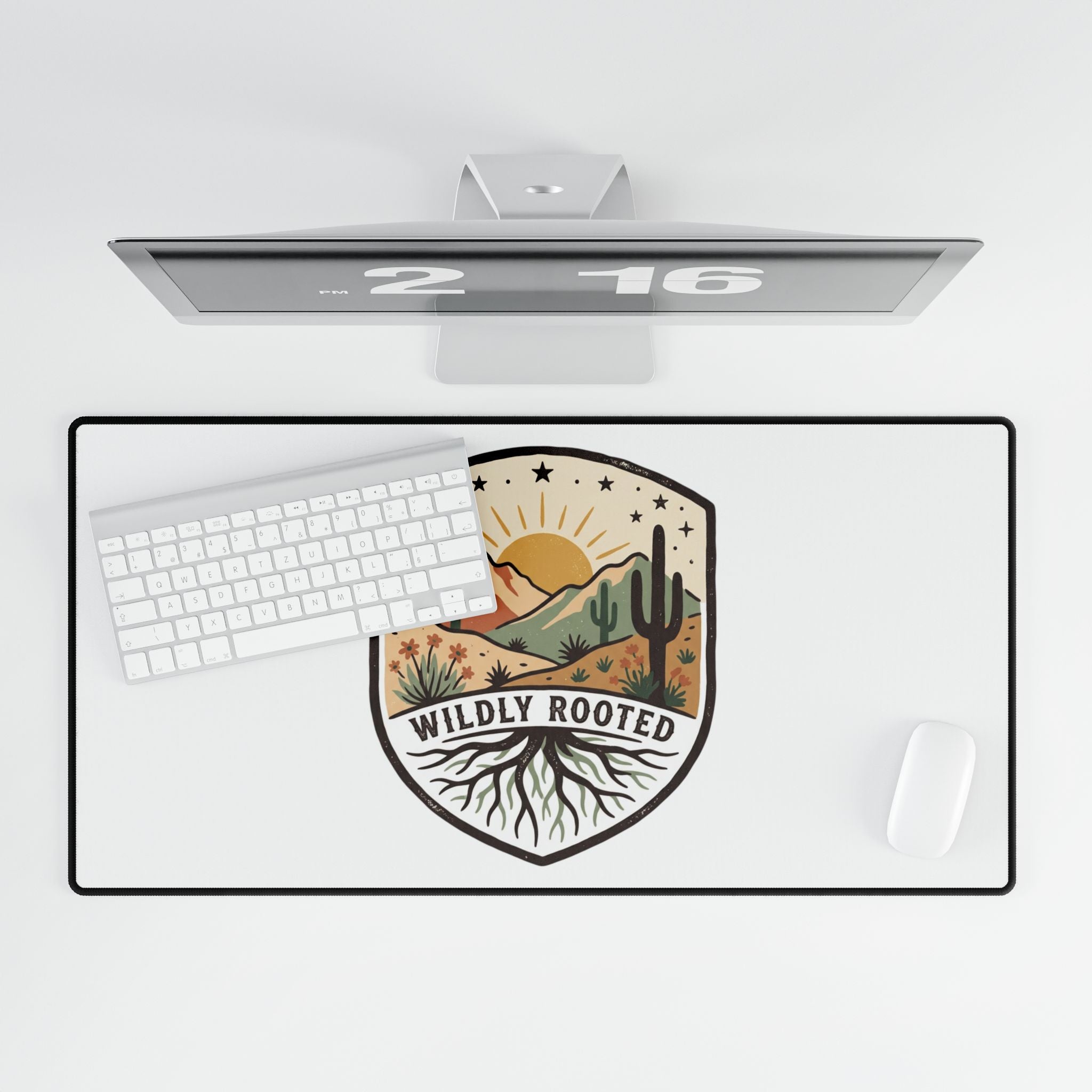 Wildly Rooted Desert Desk Mat – Scenic Cactus Mouse Pad