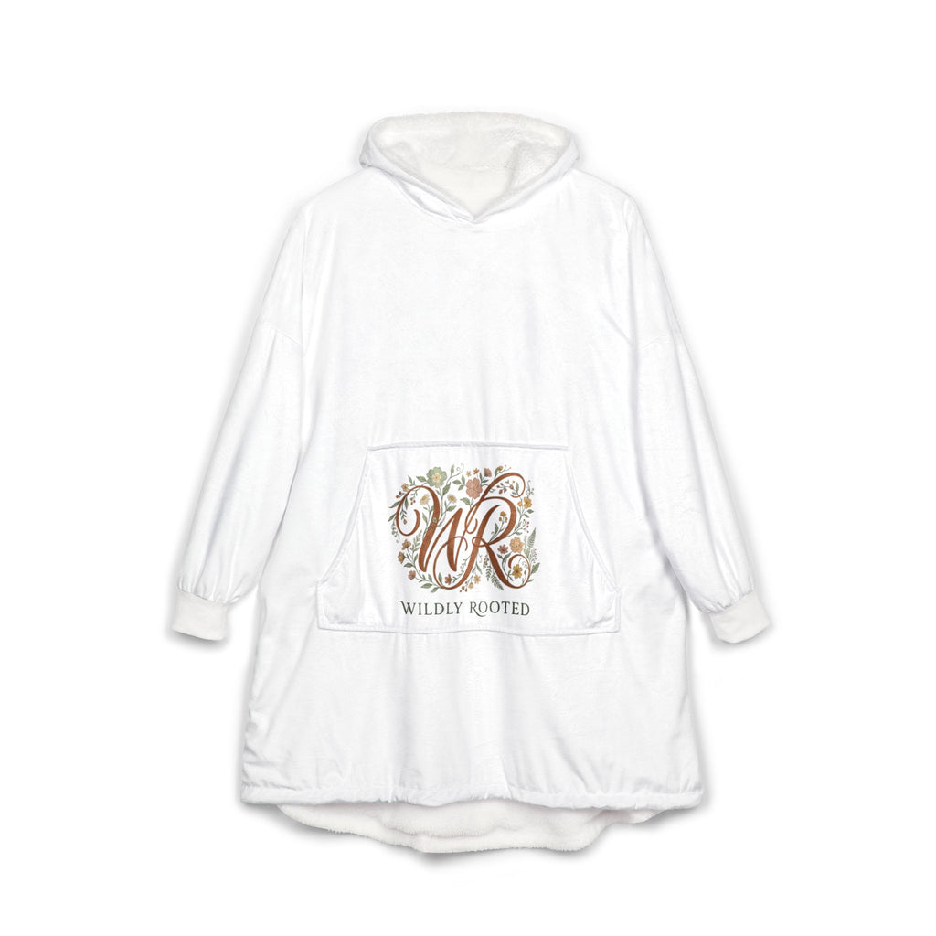 Hooded Blanket - 'Wildly Rooted' Floral Monogram Cozy Sherpa
