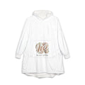 Hooded Blanket - 'Wildly Rooted' Floral Monogram Cozy Sherpa