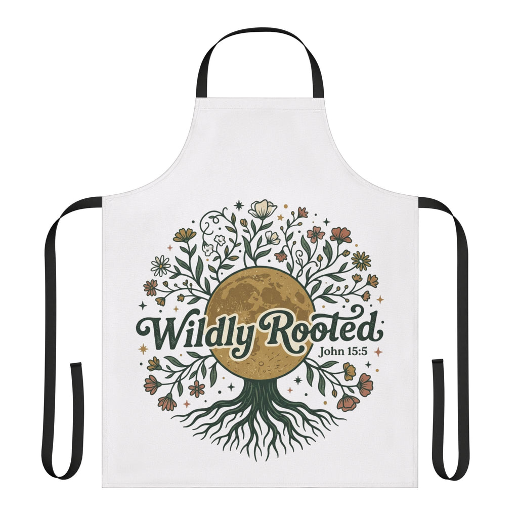 Apron — "Wildly Rooted" Floral Tree Apron (John 15:5)