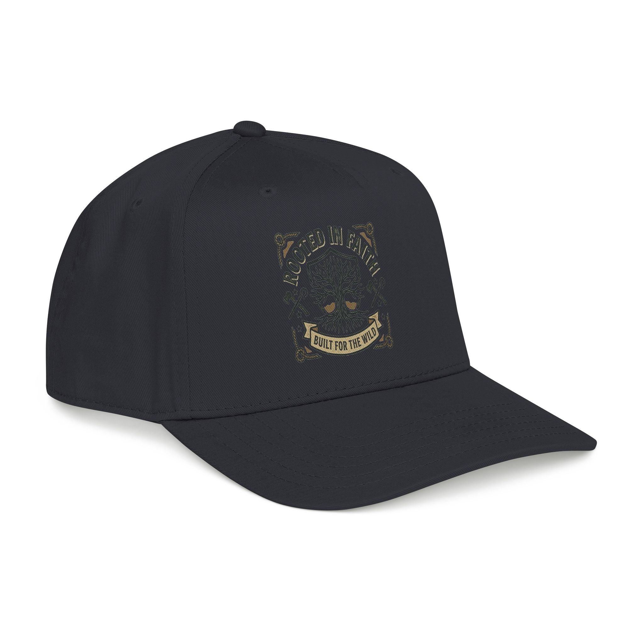 Rooted in Faith Baseball Cap — "Rooted for the World" Christian Trucker Hat