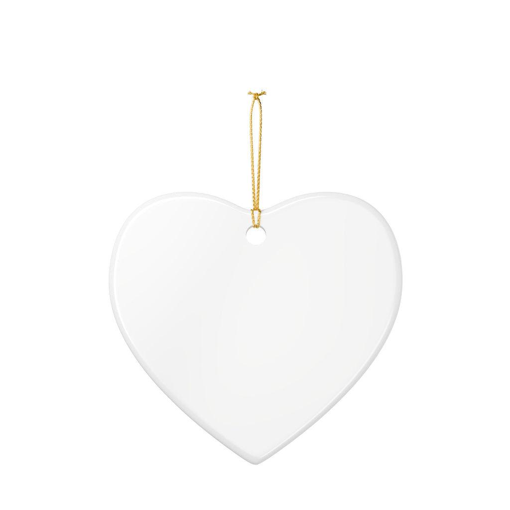 Heart Ceramic Ornament - “Home Is Where The Roots Grow” Floral Keepsake
