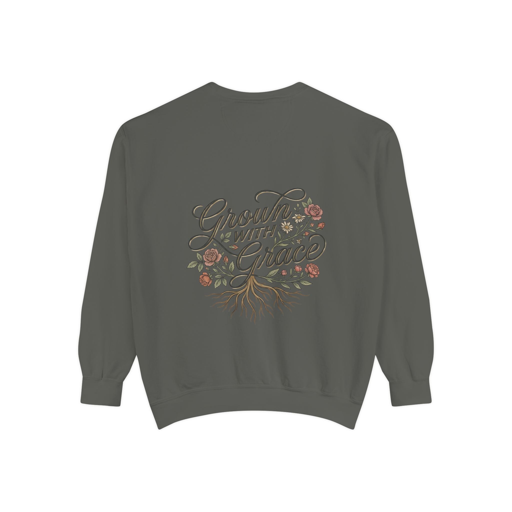 Sweatshirt — "Home Grown / Grown with Grace" Floral Wreath Crewneck