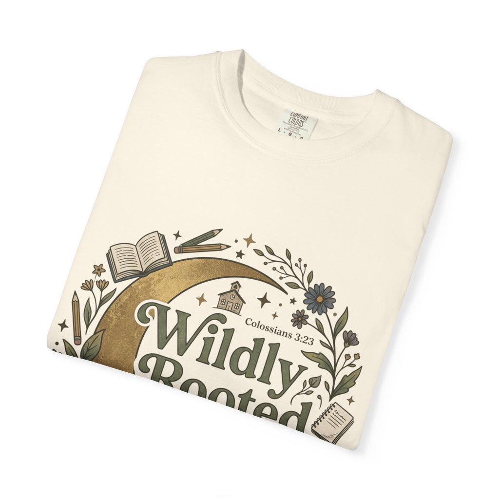Wildly Rooted Back to School T-Shirt — Botanical Moon Design (2026)