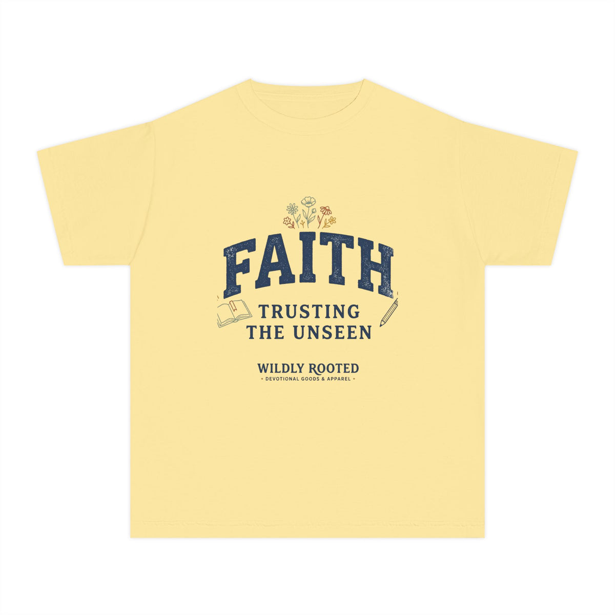 Youth Faith Tee — "Faith: Trusting the Unseen" Inspirational Christian Shirt
