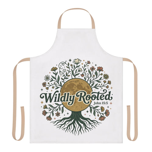 Apron — "Wildly Rooted" Floral Tree Apron (John 15:5)