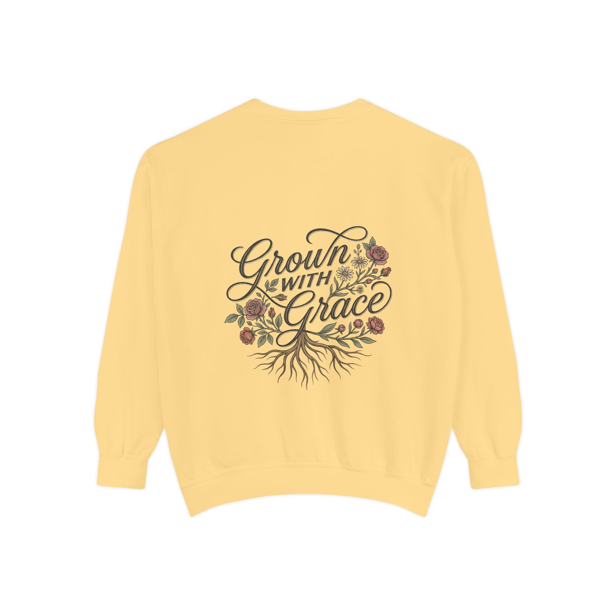 Sweatshirt — "Home Grown / Grown with Grace" Floral Wreath Crewneck