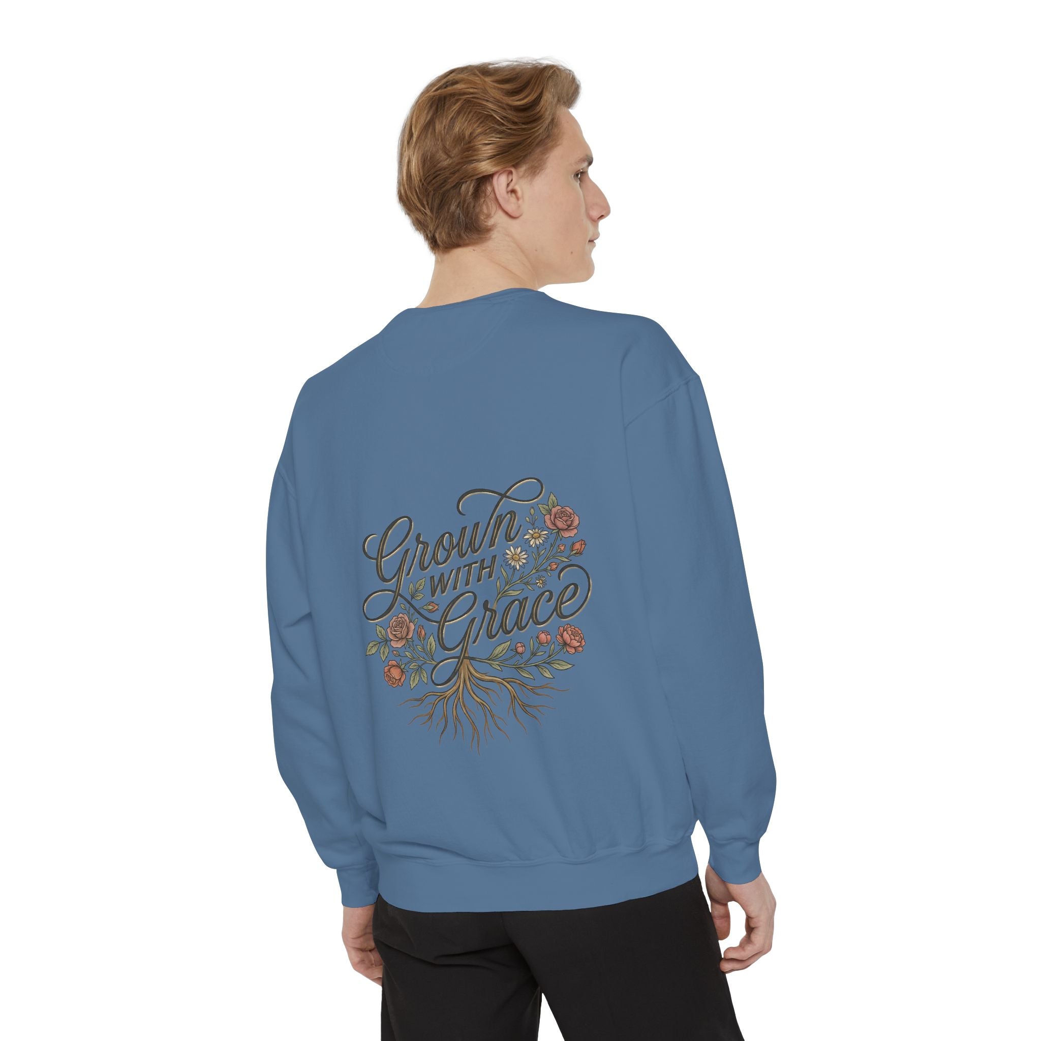 Sweatshirt — "Home Grown / Grown with Grace" Floral Wreath Crewneck