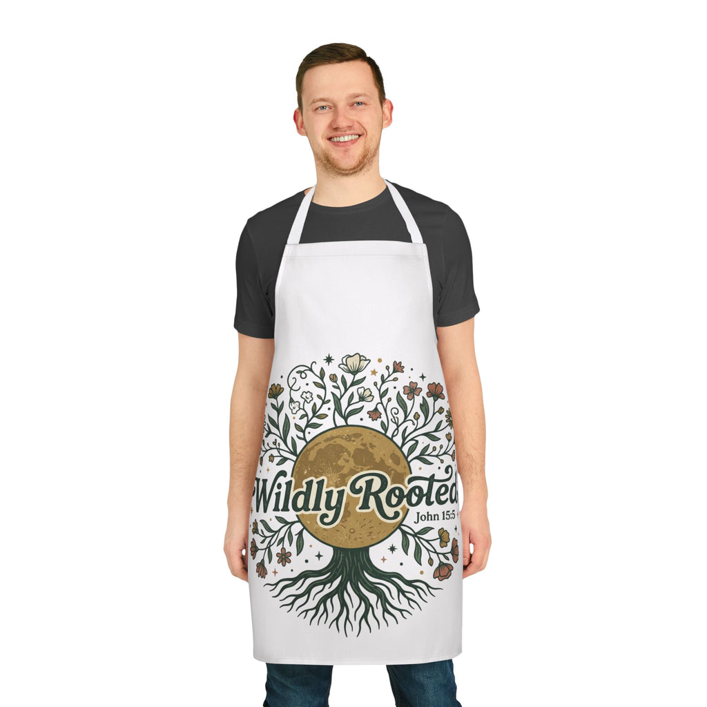 Apron — "Wildly Rooted" Floral Tree Apron (John 15:5)