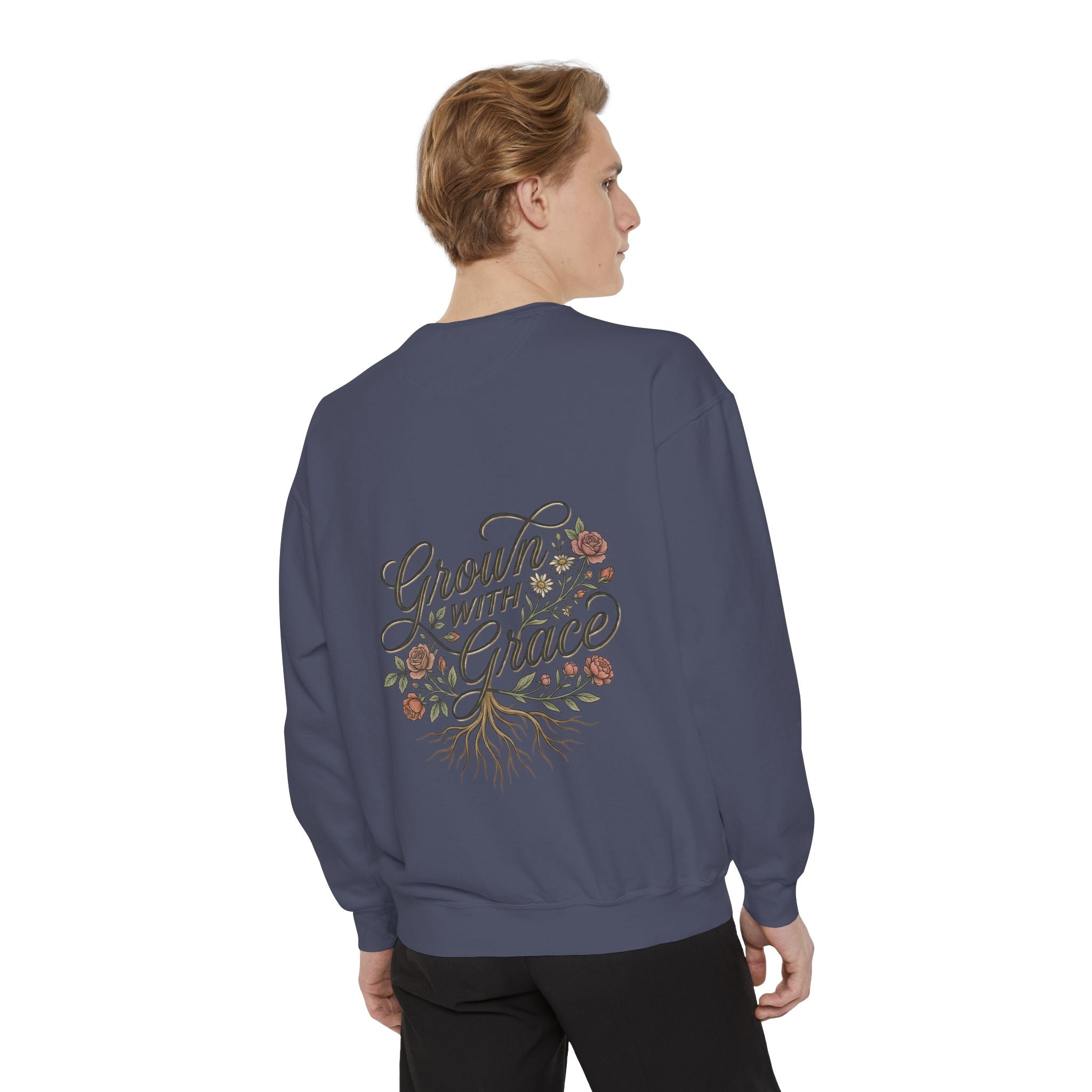 Sweatshirt — "Home Grown / Grown with Grace" Floral Wreath Crewneck
