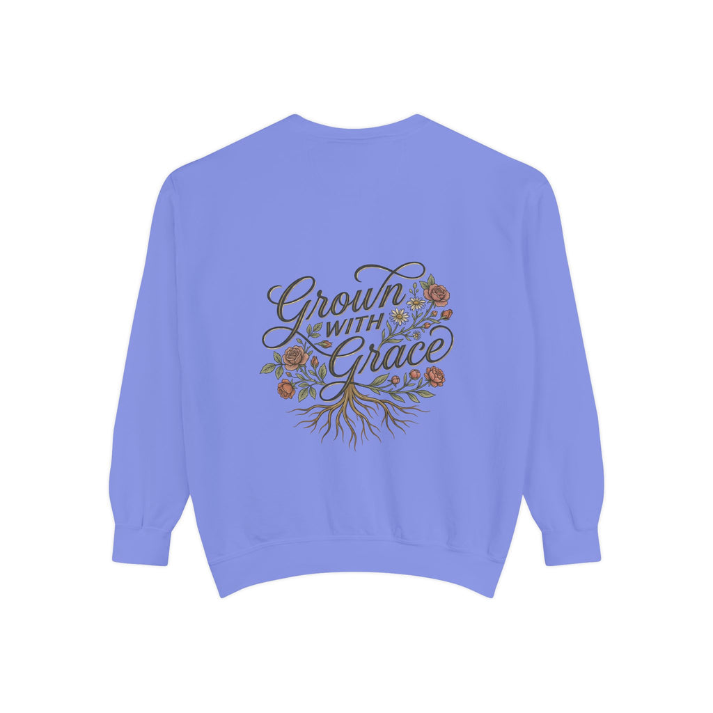 Sweatshirt — "Home Grown / Grown with Grace" Floral Wreath Crewneck