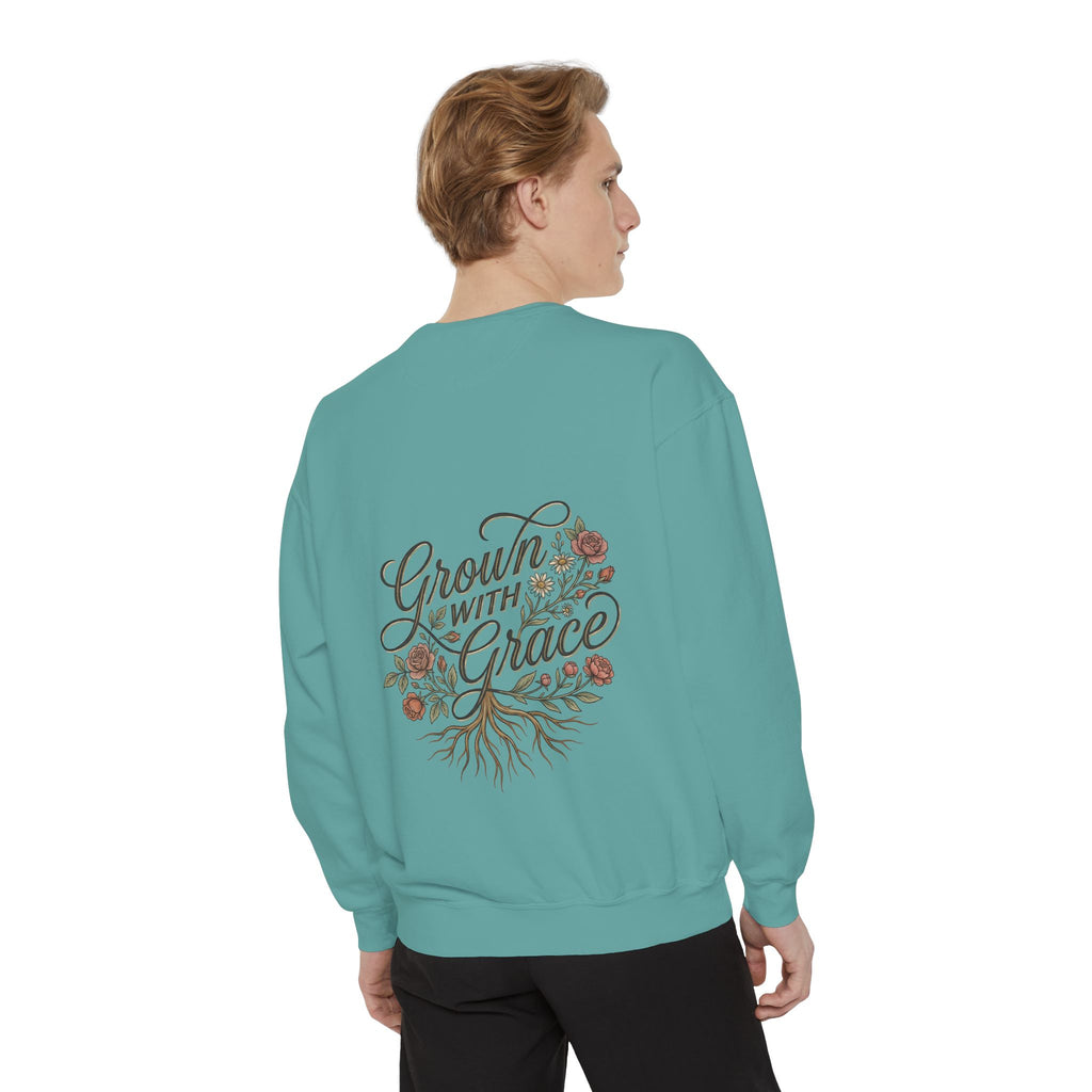 Sweatshirt — "Home Grown / Grown with Grace" Floral Wreath Crewneck
