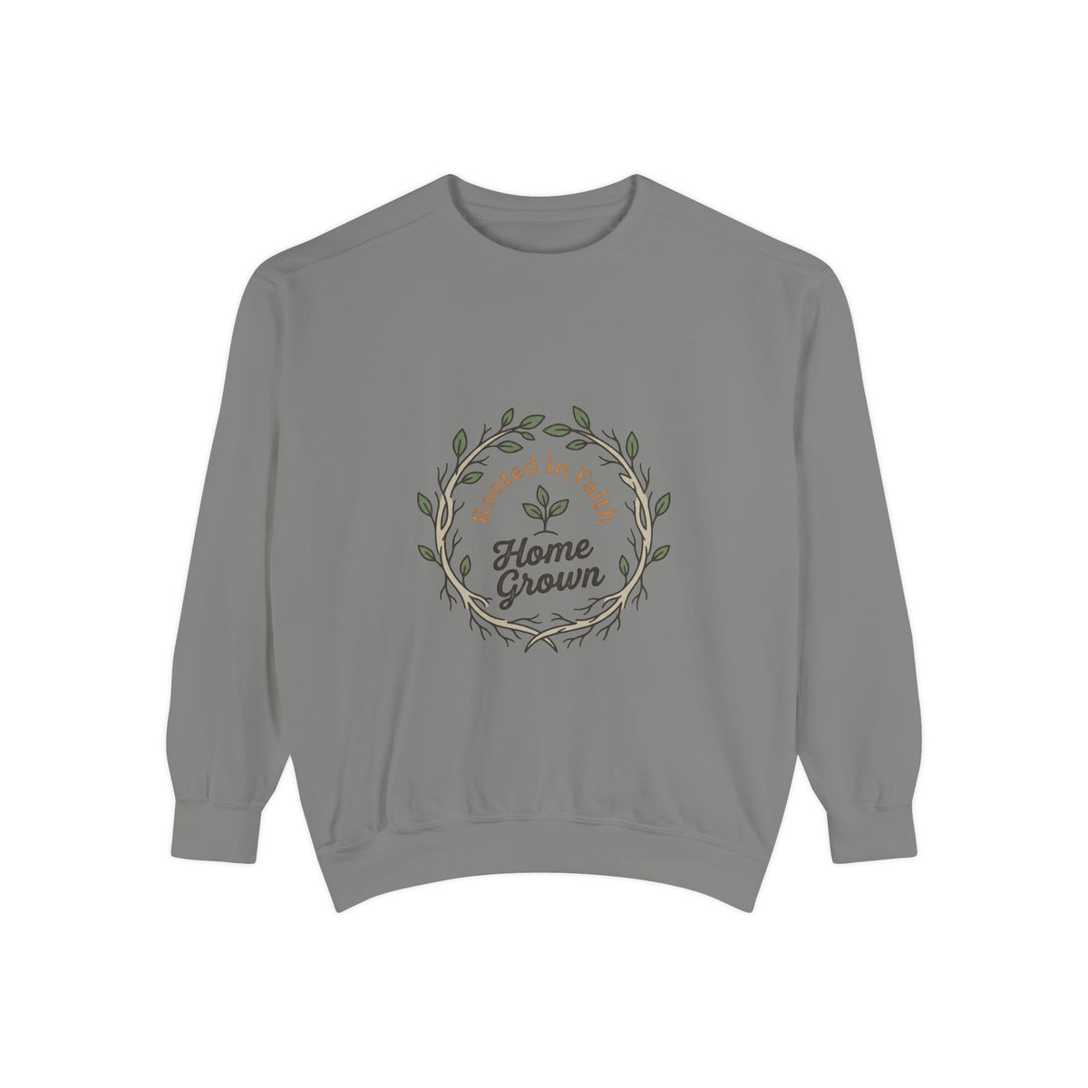 Sweatshirt — "Home Grown / Grown with Grace" Floral Wreath Crewneck