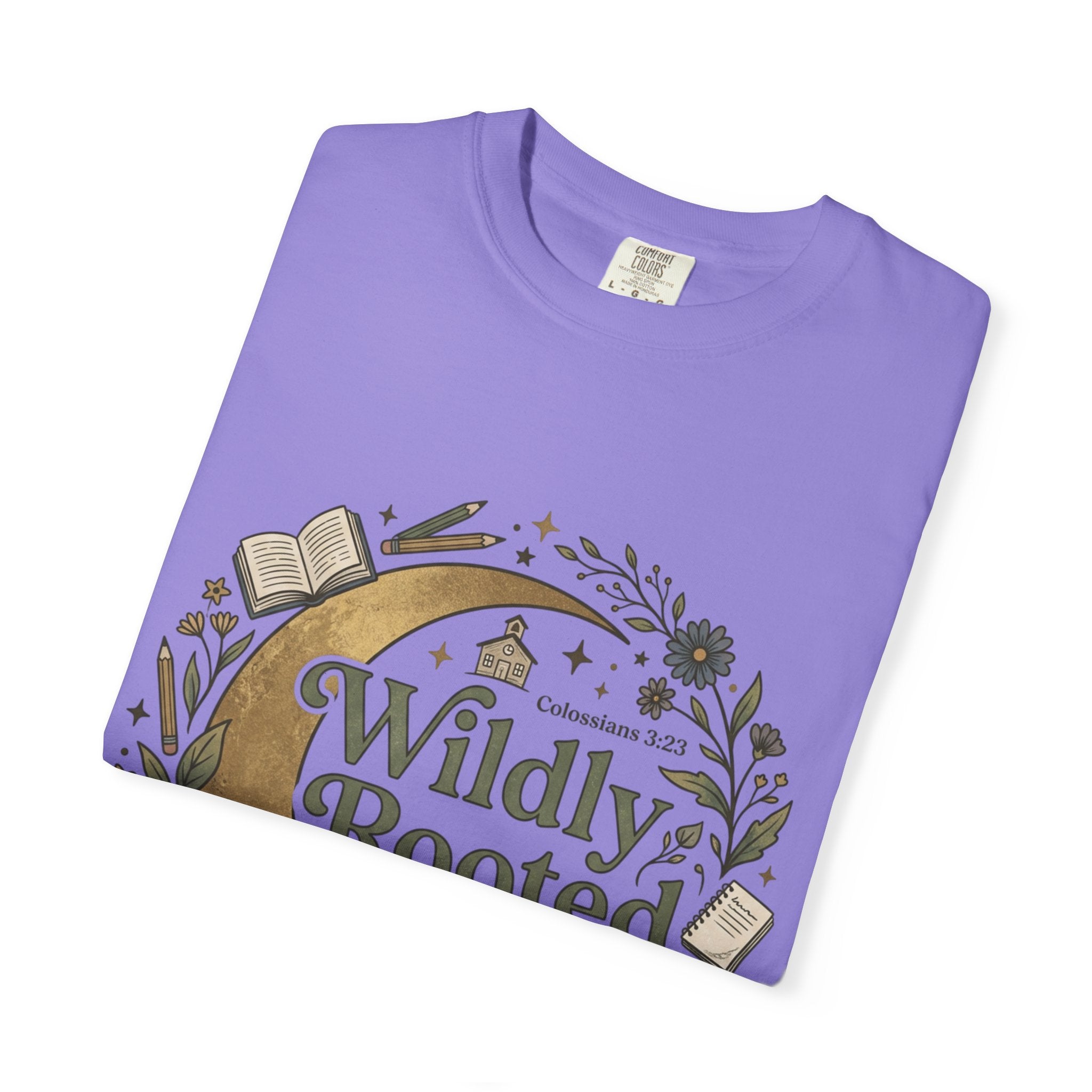 Wildly Rooted Back to School T-Shirt — Botanical Moon Design (2026)