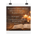 Rolled Poster – "Peace with God" Inspirational Bible Verse (Philippians 4:7)