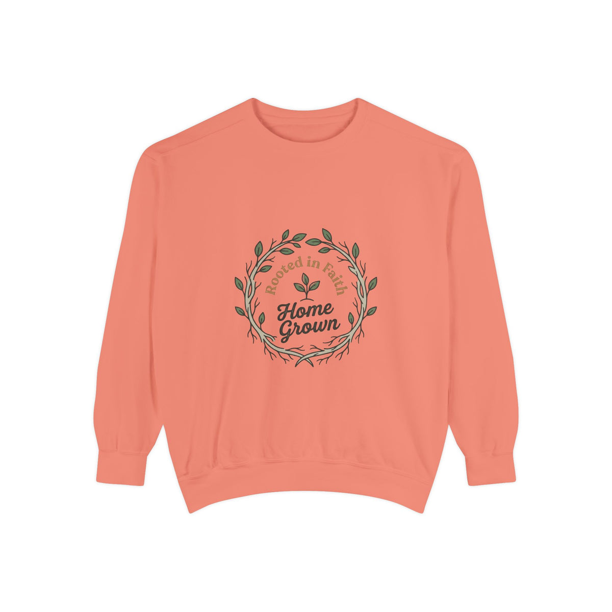 Sweatshirt — "Home Grown / Grown with Grace" Floral Wreath Crewneck