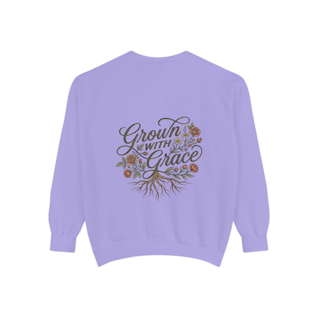 Sweatshirt — "Home Grown / Grown with Grace" Floral Wreath Crewneck