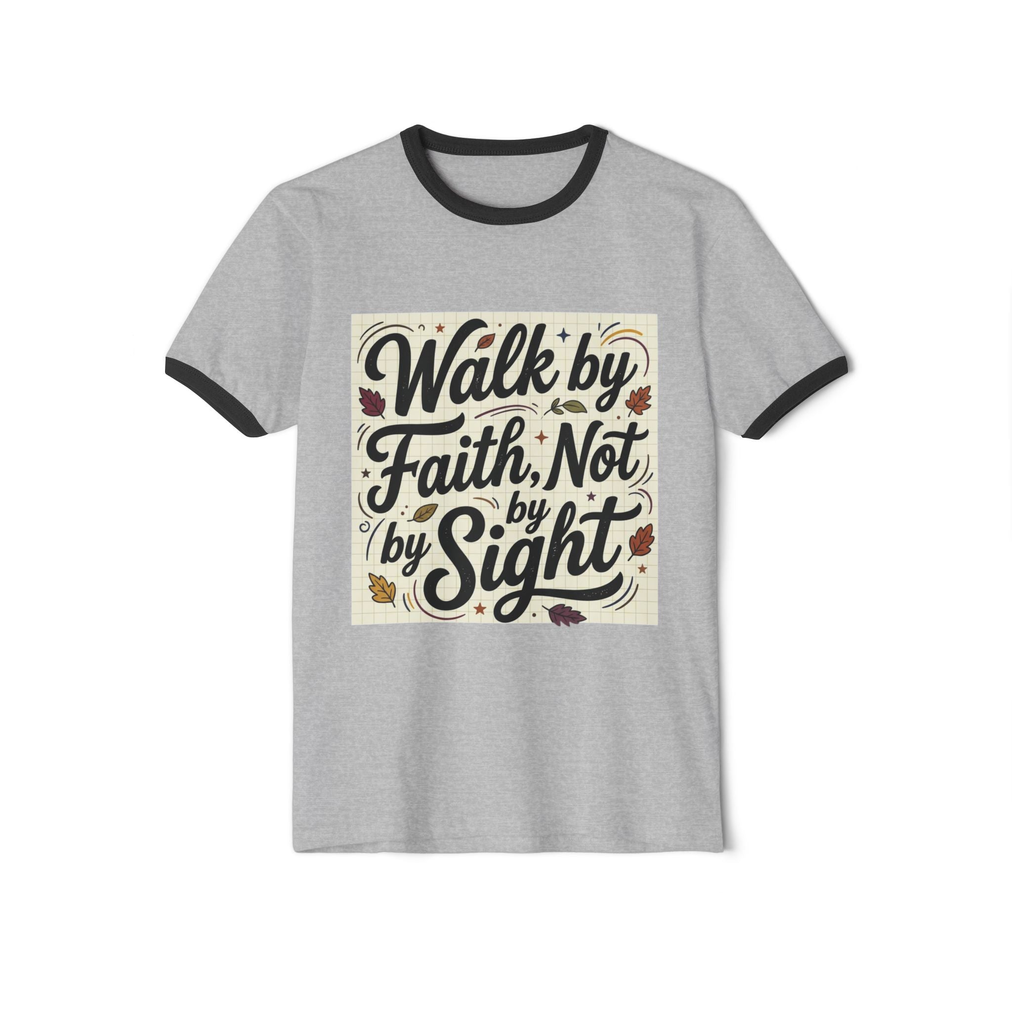 Walk by Faith Ringer T-Shirt — Inspirational Christian Tee