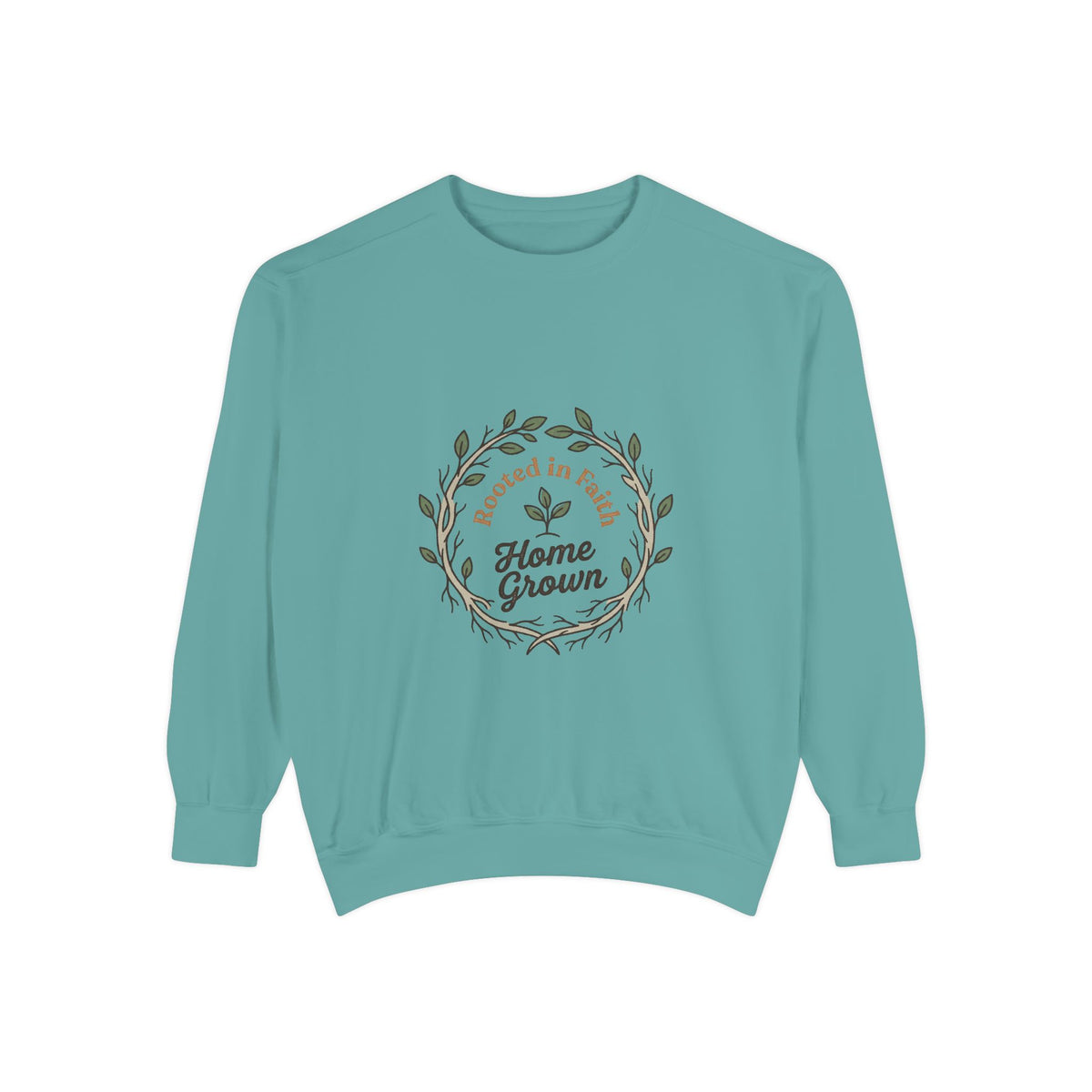 Sweatshirt — "Home Grown / Grown with Grace" Floral Wreath Crewneck