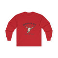 Rooted in the West Long Sleeve Tee — Vintage Steer Skull, Faith • Family • Freedom