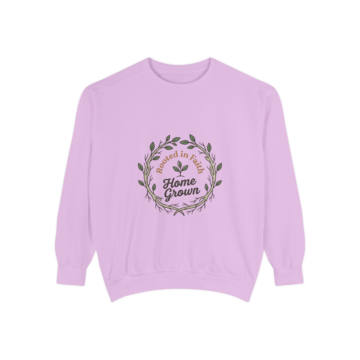 Sweatshirt — "Home Grown / Grown with Grace" Floral Wreath Crewneck