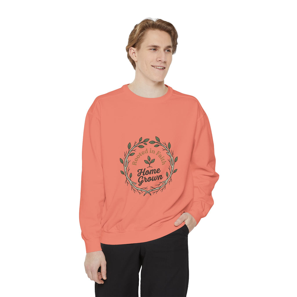 Sweatshirt — "Home Grown / Grown with Grace" Floral Wreath Crewneck
