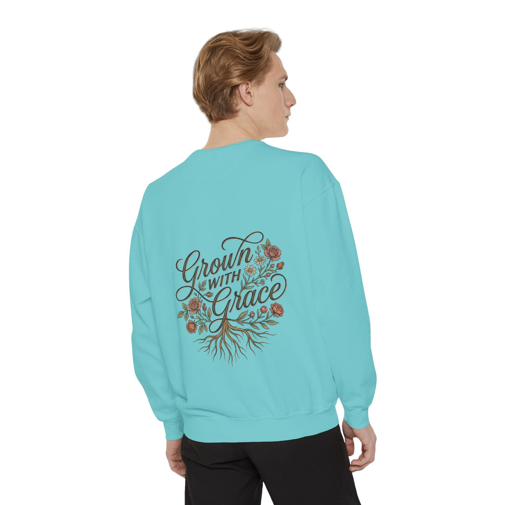 Sweatshirt — "Home Grown / Grown with Grace" Floral Wreath Crewneck