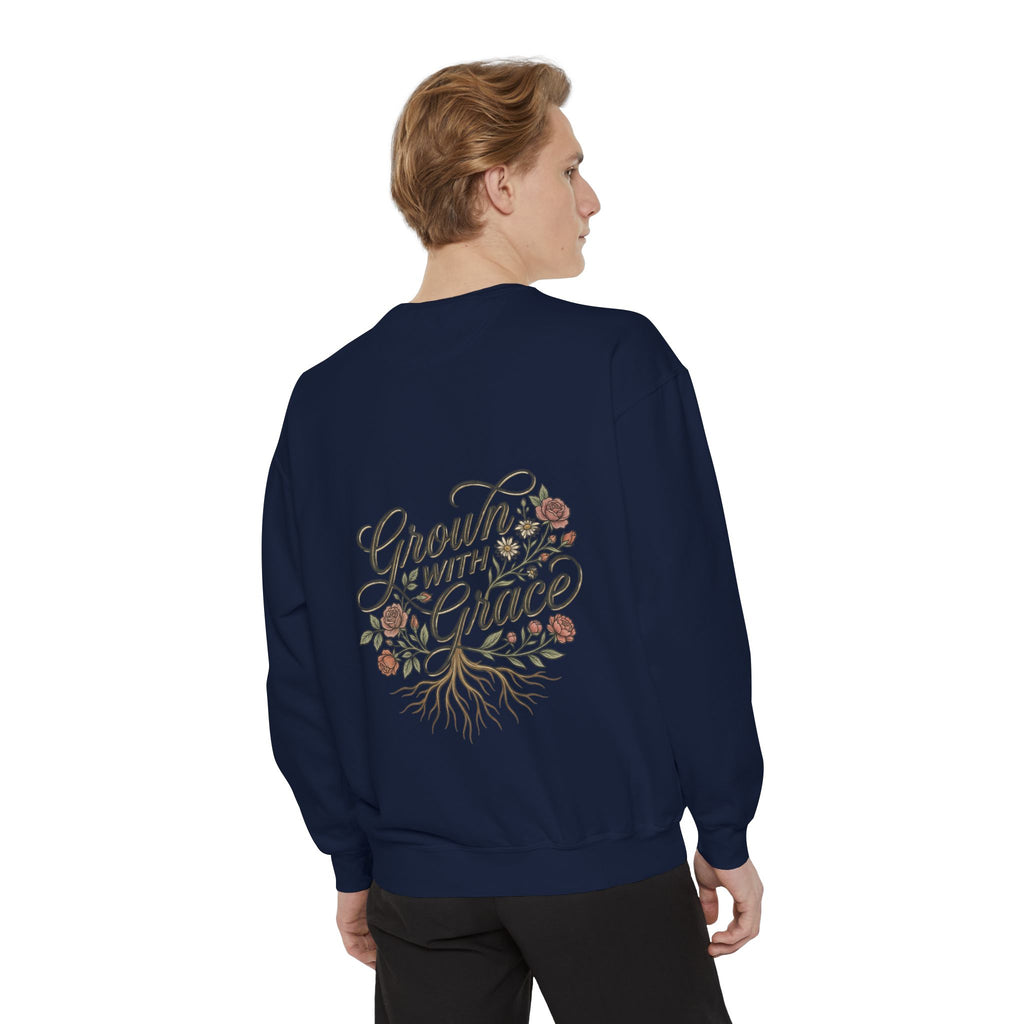 Sweatshirt — "Home Grown / Grown with Grace" Floral Wreath Crewneck
