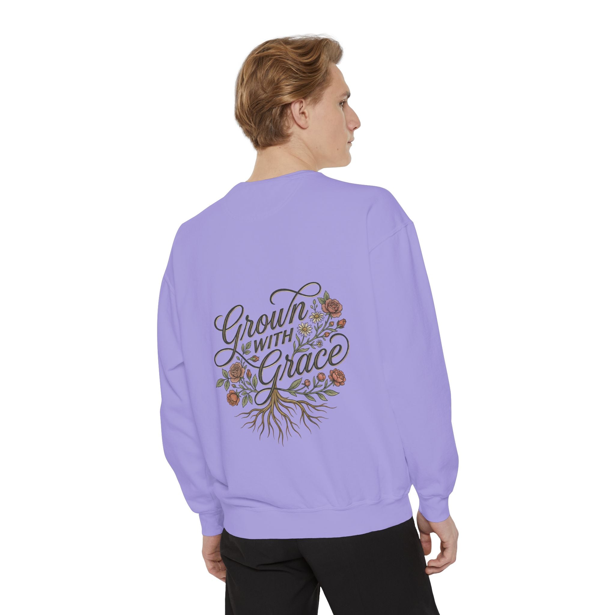 Sweatshirt — "Home Grown / Grown with Grace" Floral Wreath Crewneck