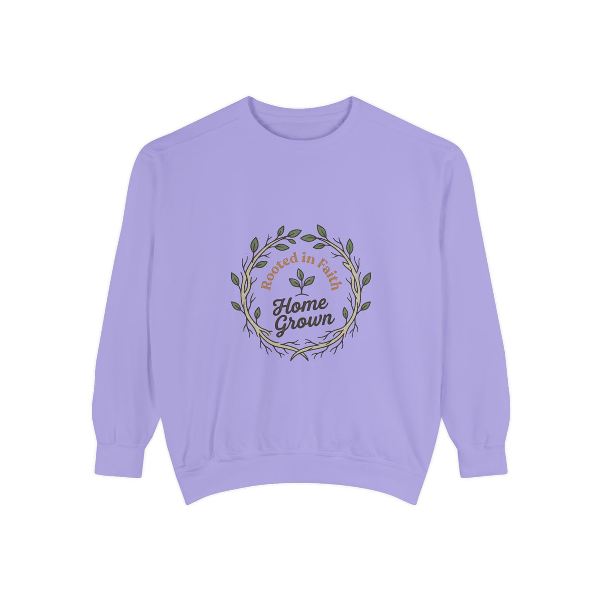 Sweatshirt — "Home Grown / Grown with Grace" Floral Wreath Crewneck
