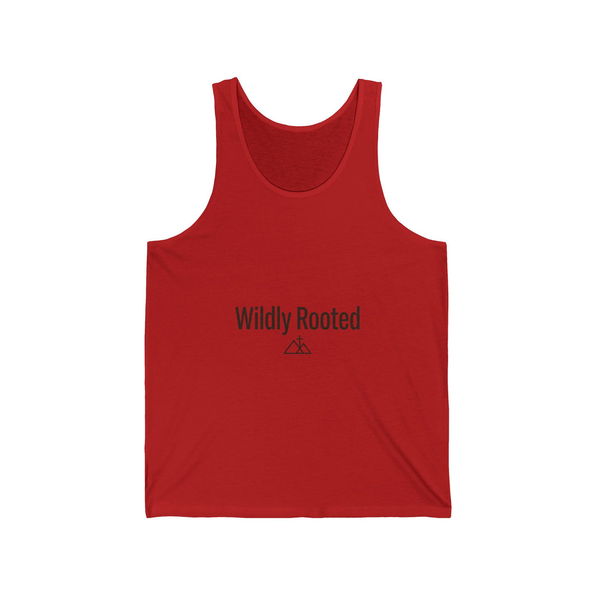 Wildly Rooted Tank Top — Minimal Outdoor Camping Graphic