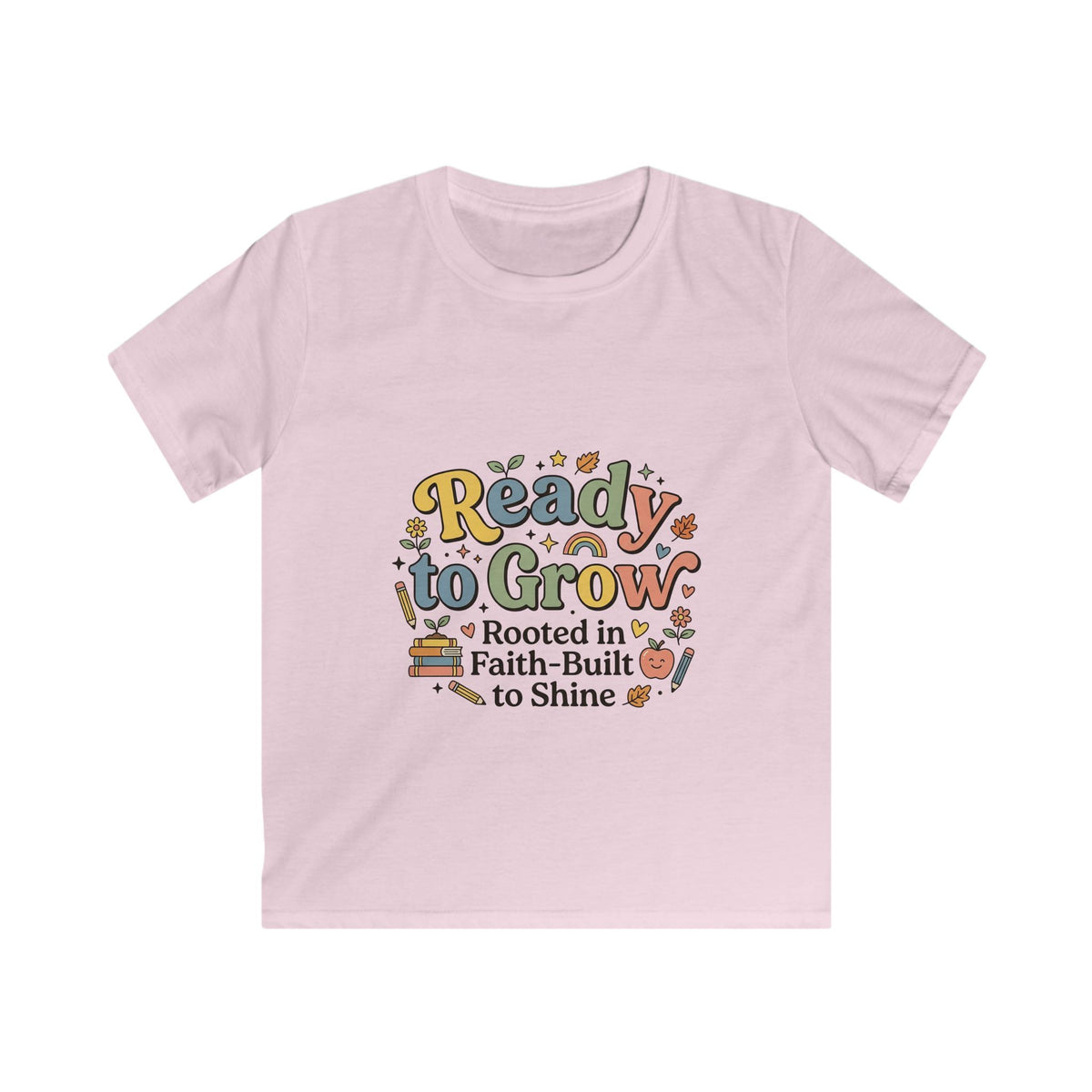 Kids T-Shirt — "Ready to Grow: Rooted in Faith, Built to Shine" Inspirational Garden Tee