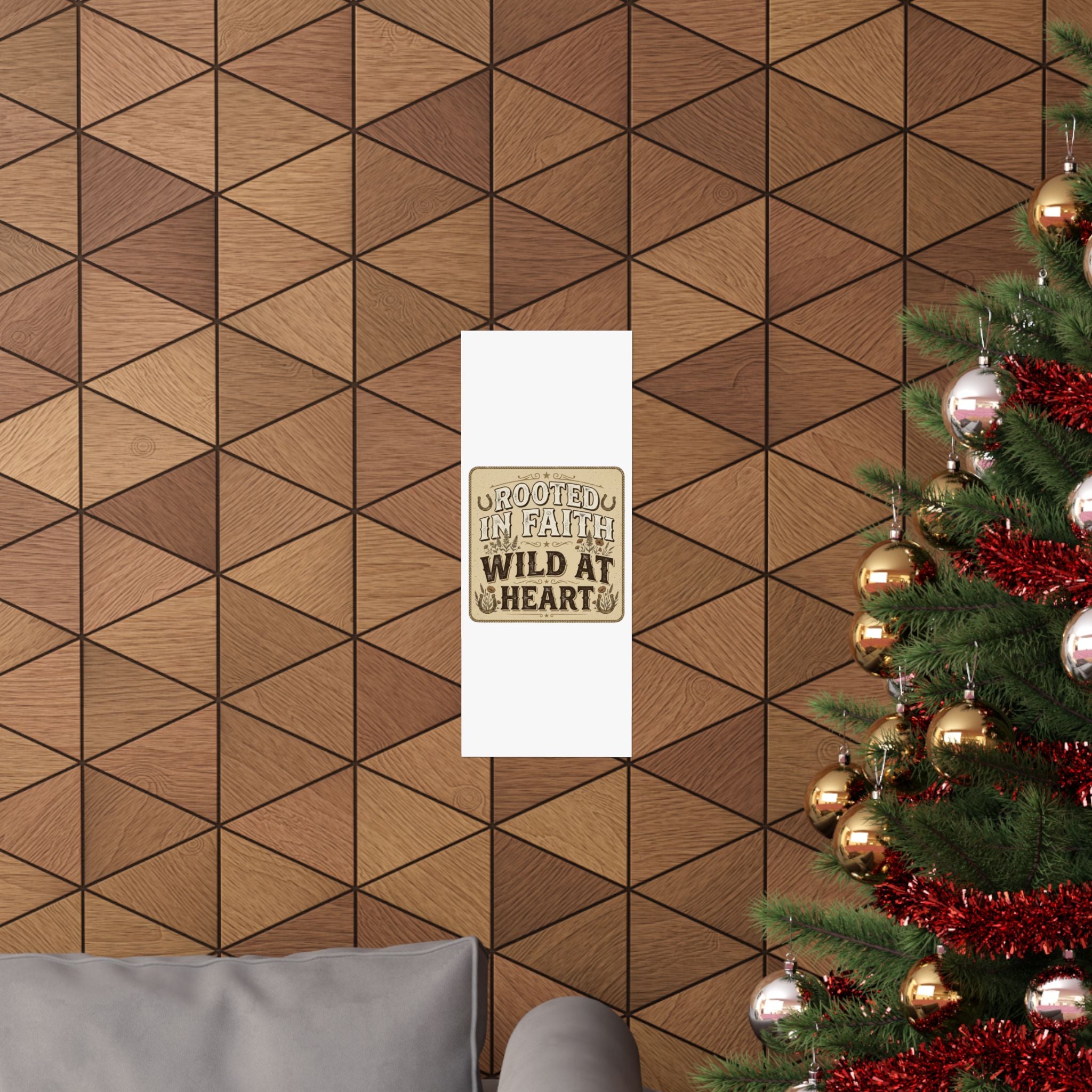 Rooted in Faith, Wild at Heart Matte Poster — Rustic Inspirational Wall Art