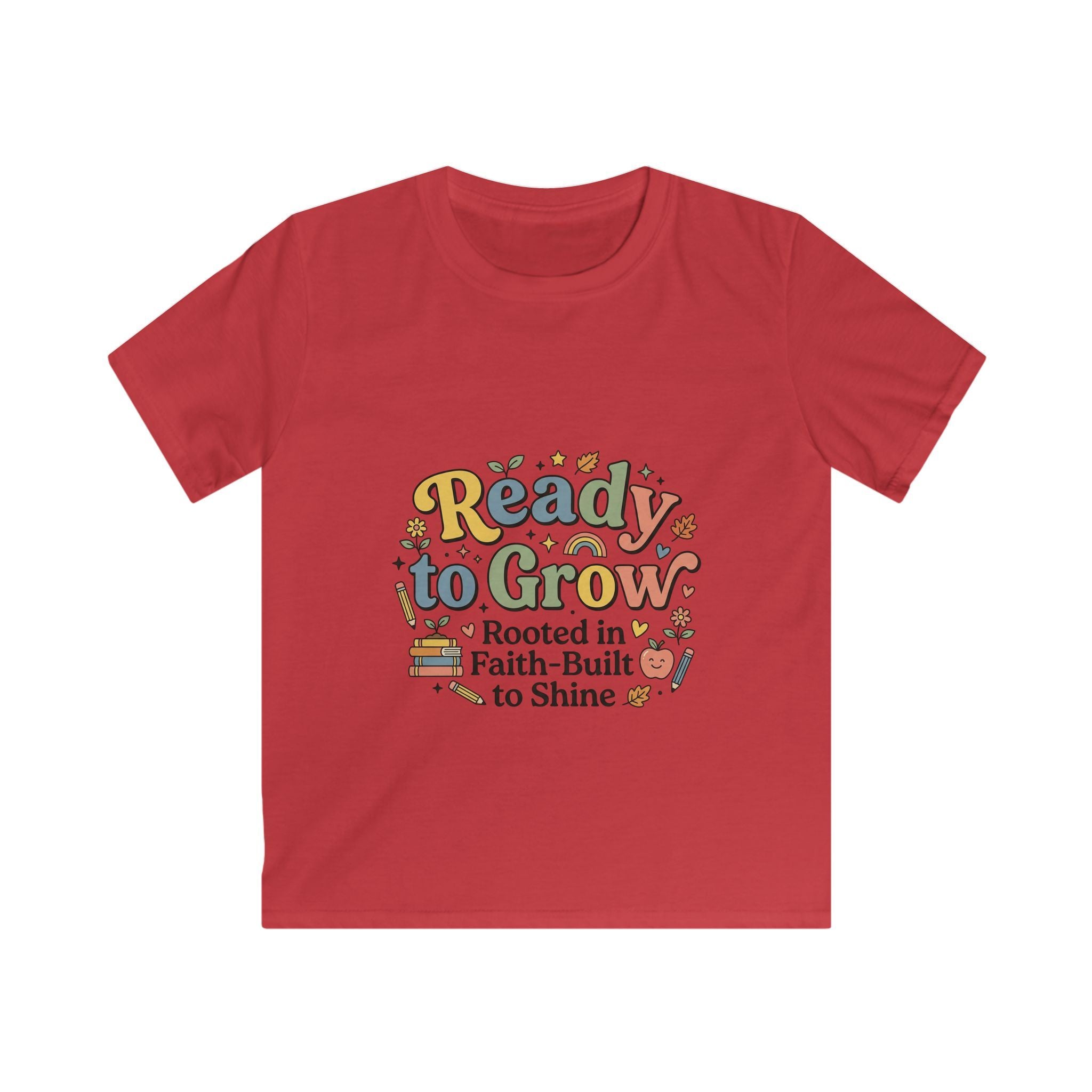 Kids T-Shirt — "Ready to Grow: Rooted in Faith, Built to Shine" Inspirational Garden Tee