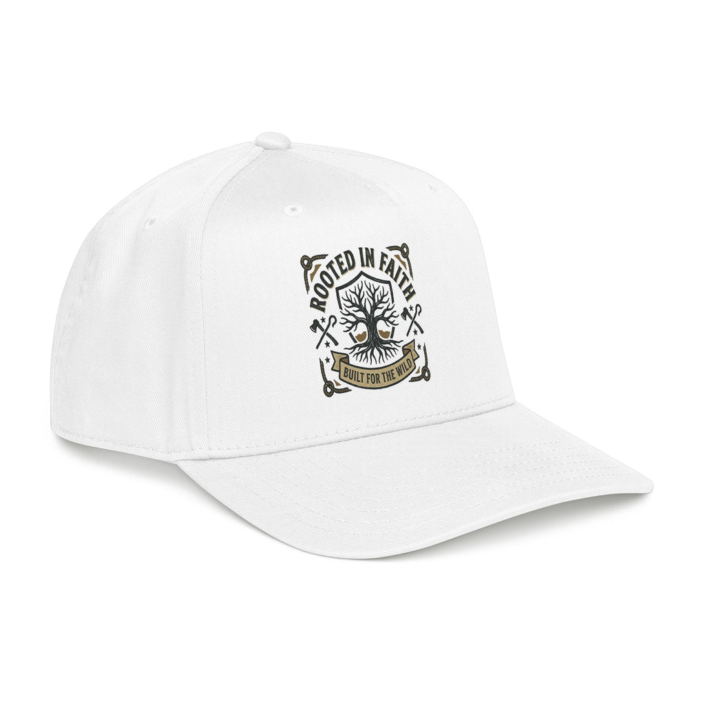 Rooted in Faith Baseball Cap — "Rooted for the World" Christian Trucker Hat