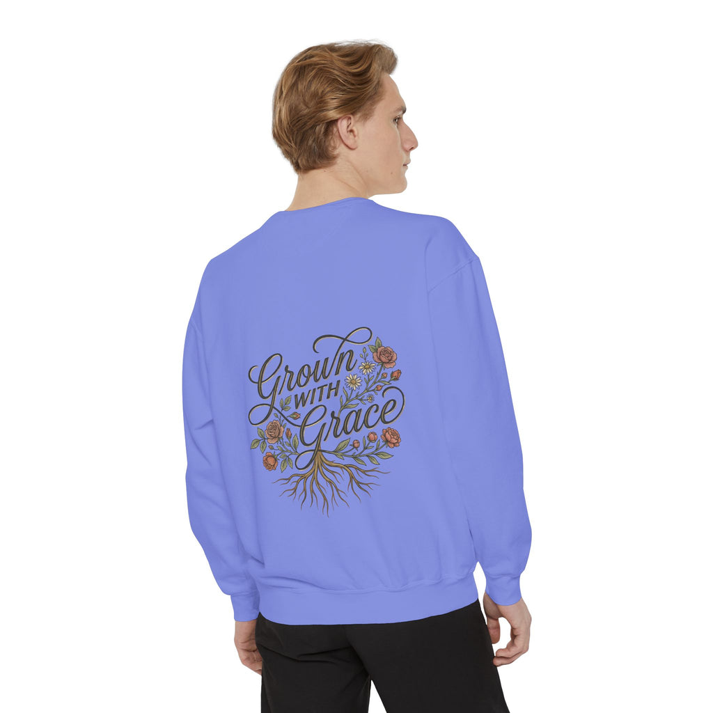 Sweatshirt — "Home Grown / Grown with Grace" Floral Wreath Crewneck