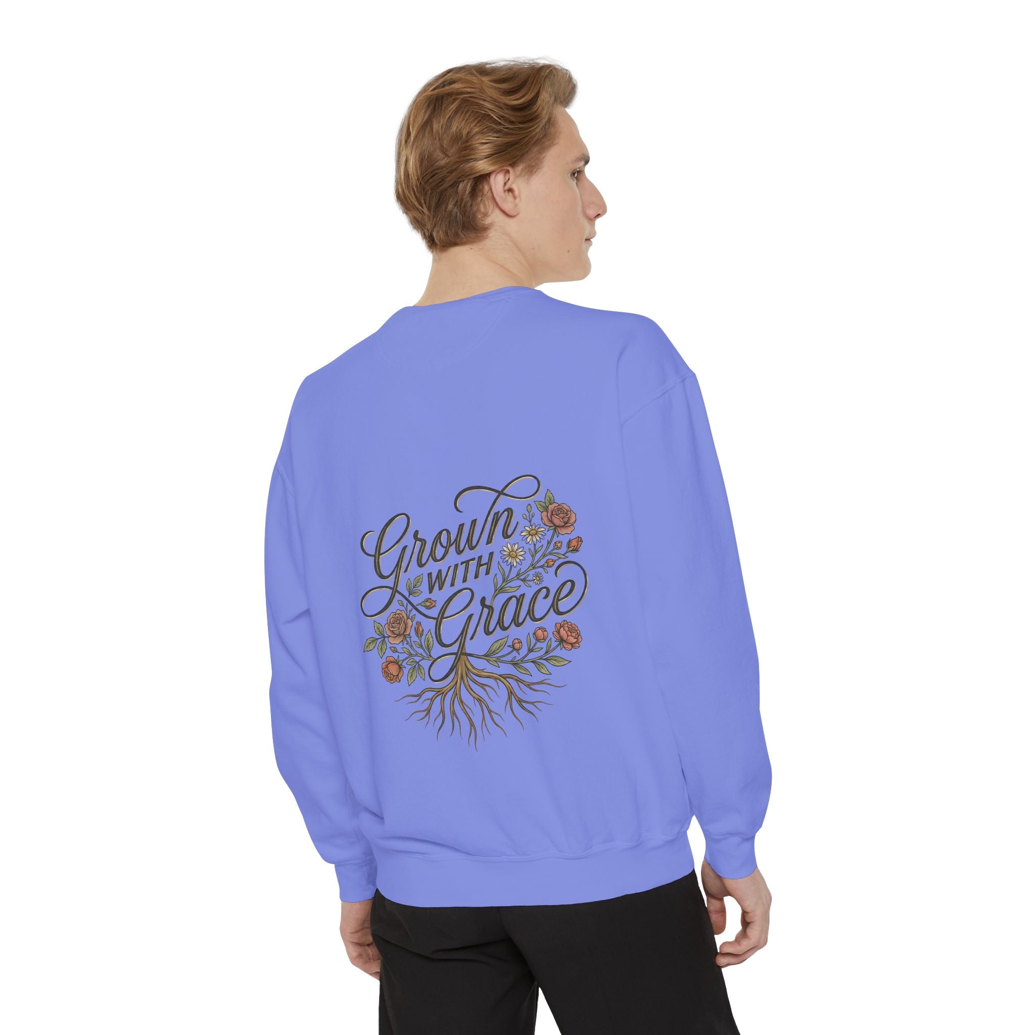 Sweatshirt — "Home Grown / Grown with Grace" Floral Wreath Crewneck