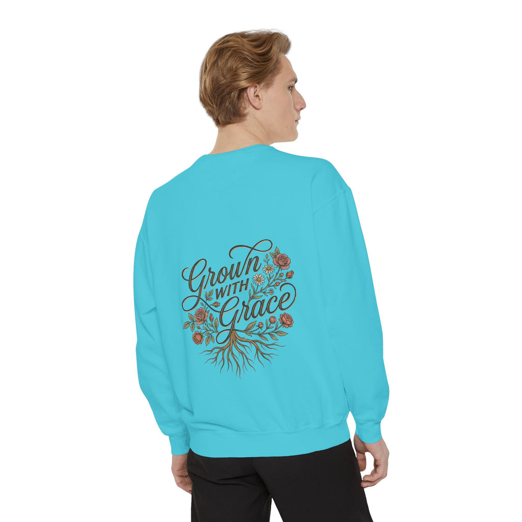 Sweatshirt — "Home Grown / Grown with Grace" Floral Wreath Crewneck