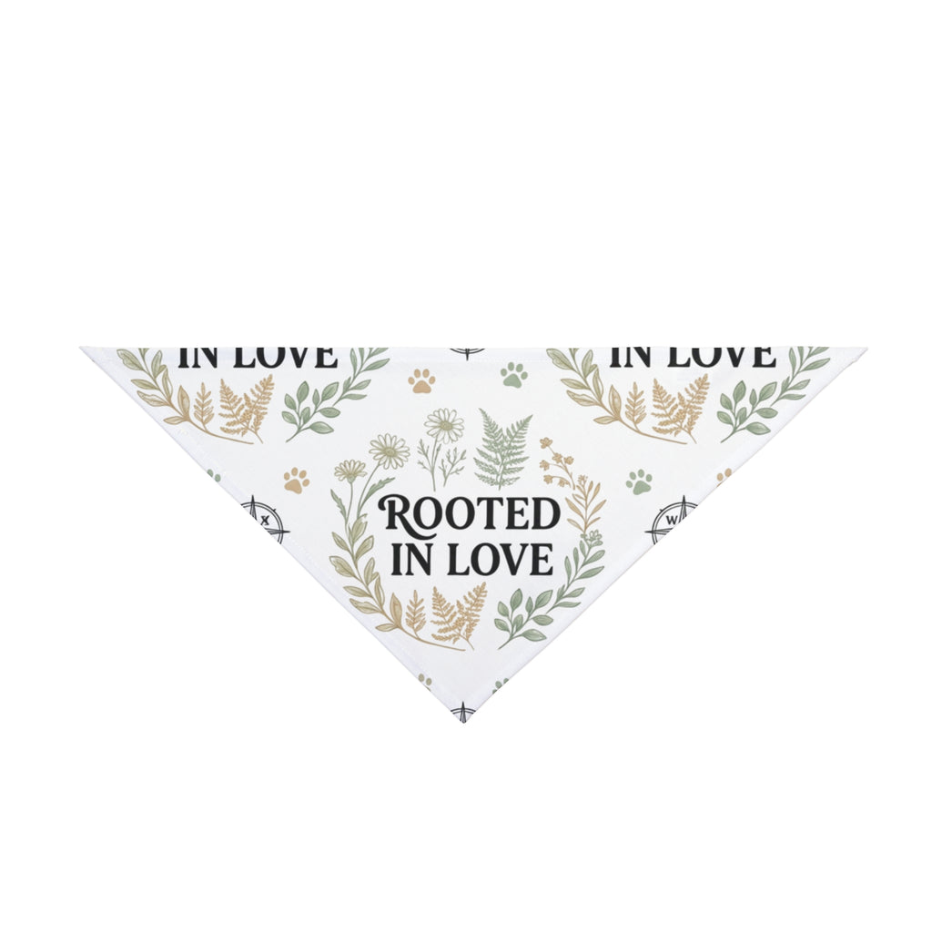 Pet Bandana — "Rooted in Love" Floral Print Dog Bandana
