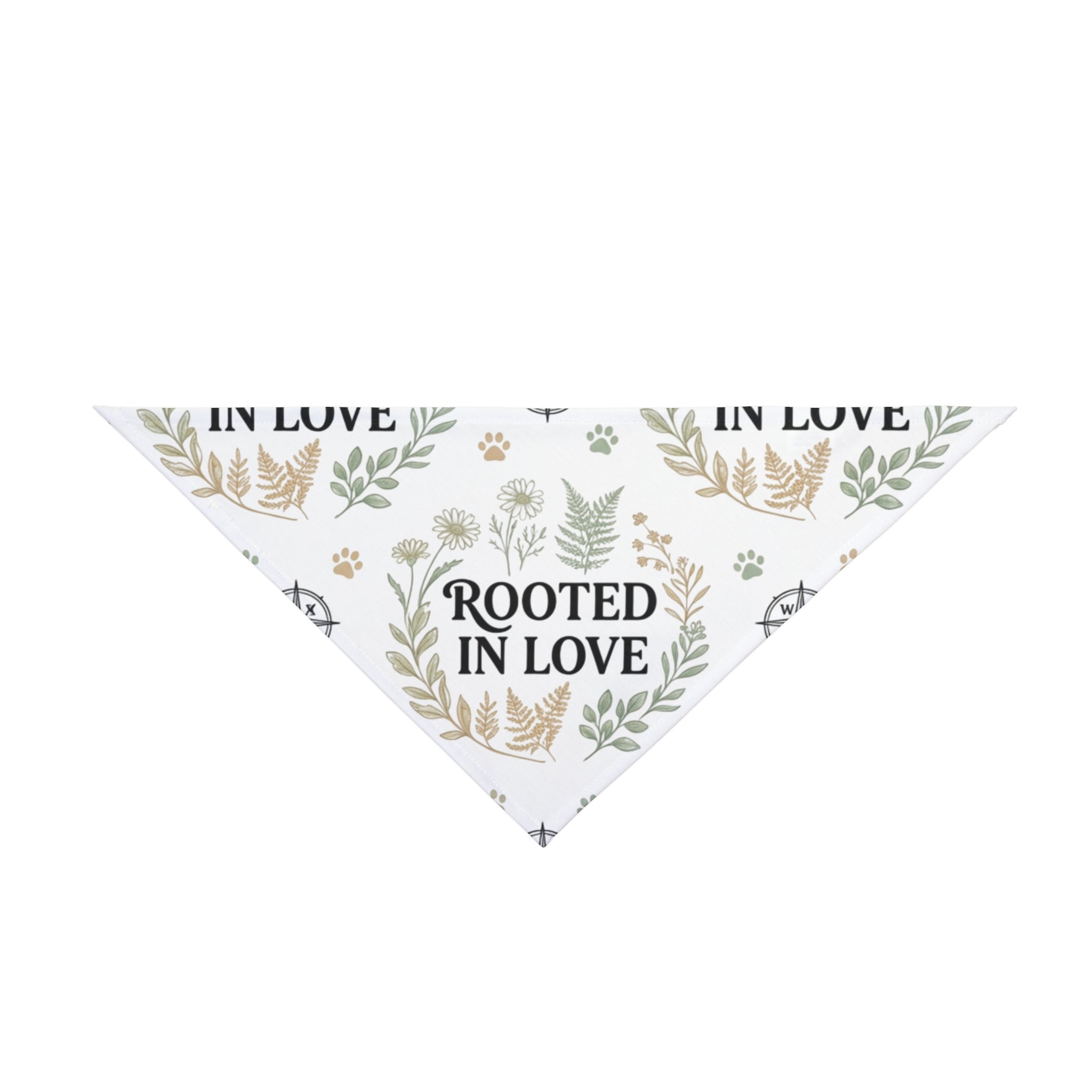 Pet Bandana — "Rooted in Love" Floral Print Dog Bandana