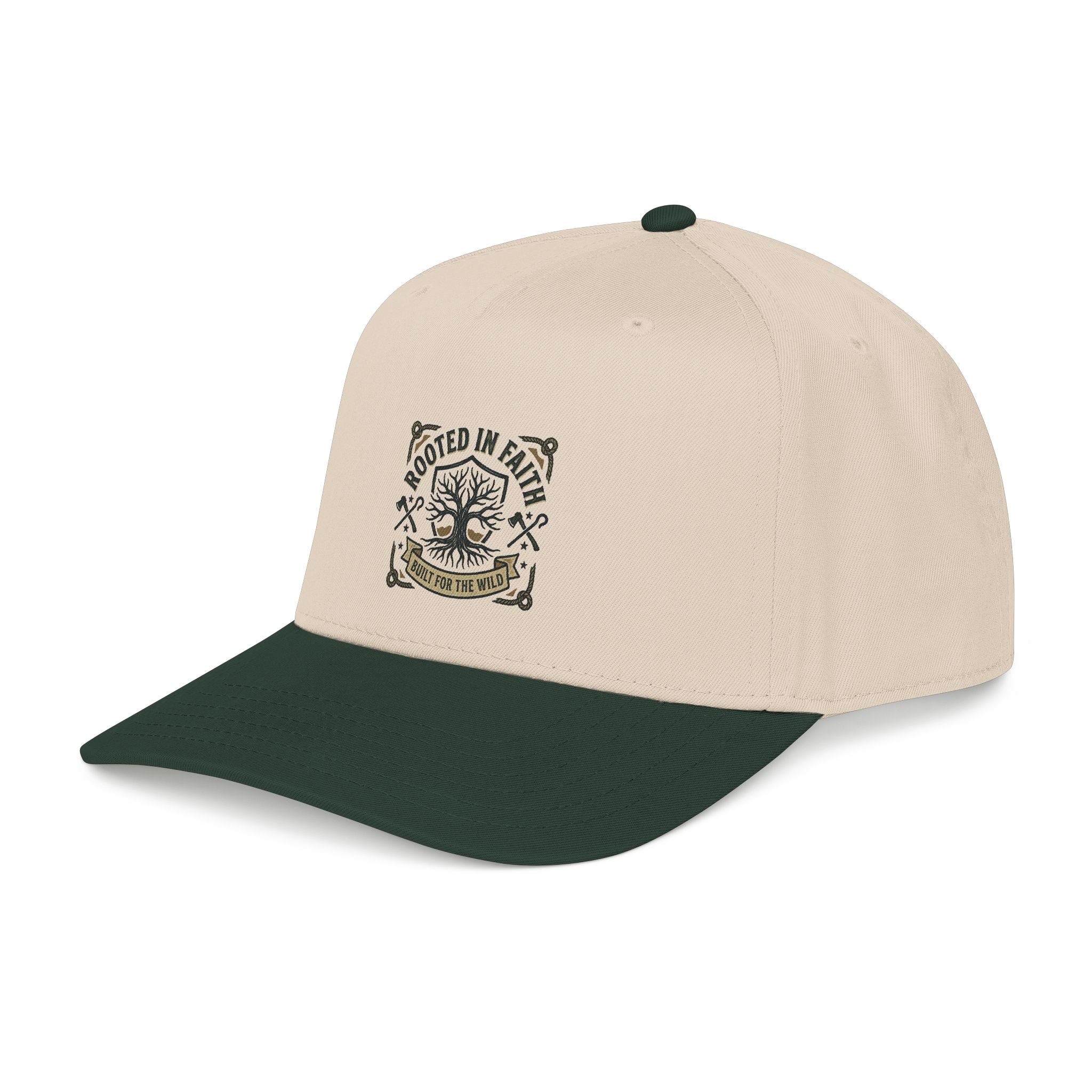 Rooted in Faith Baseball Cap — "Rooted for the World" Christian Trucker Hat