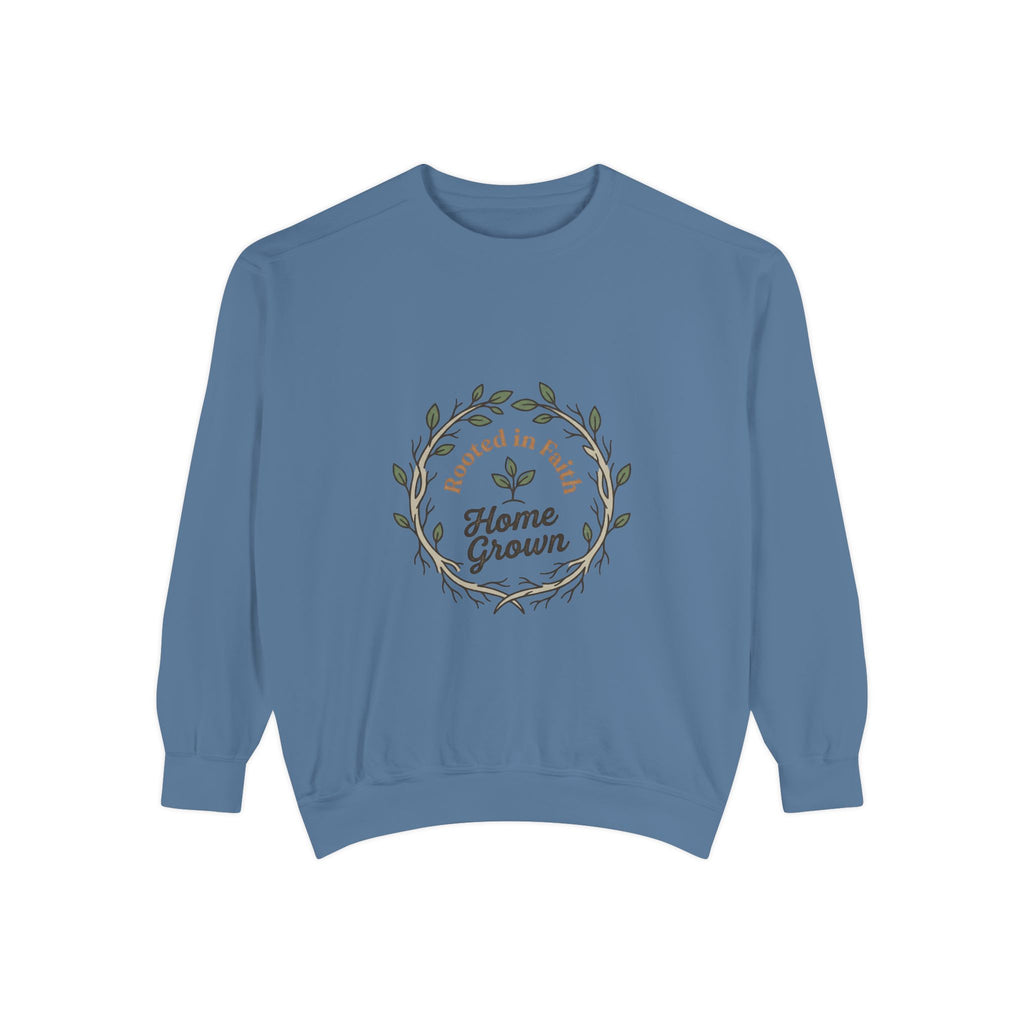 Sweatshirt — "Home Grown / Grown with Grace" Floral Wreath Crewneck