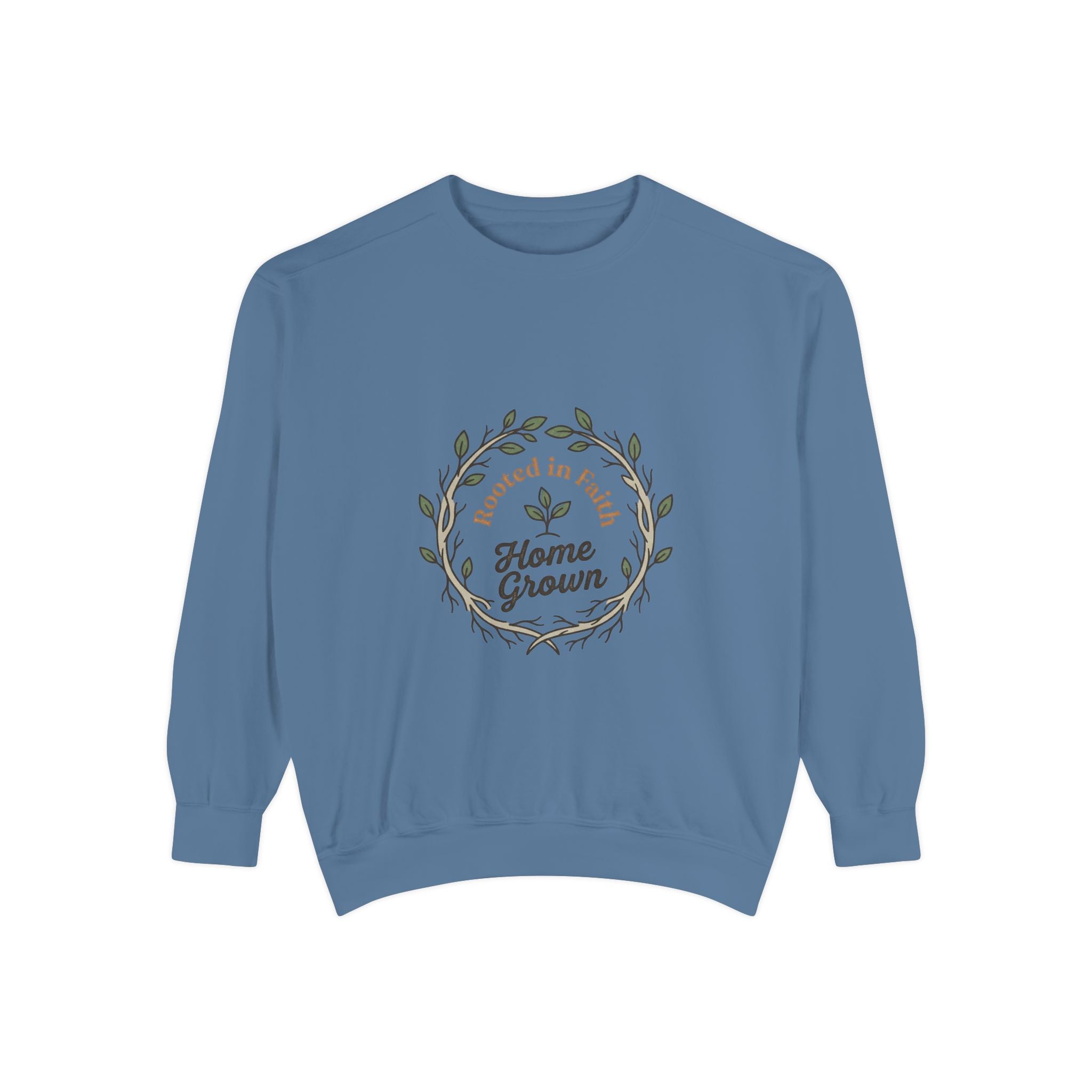 Sweatshirt — "Home Grown / Grown with Grace" Floral Wreath Crewneck