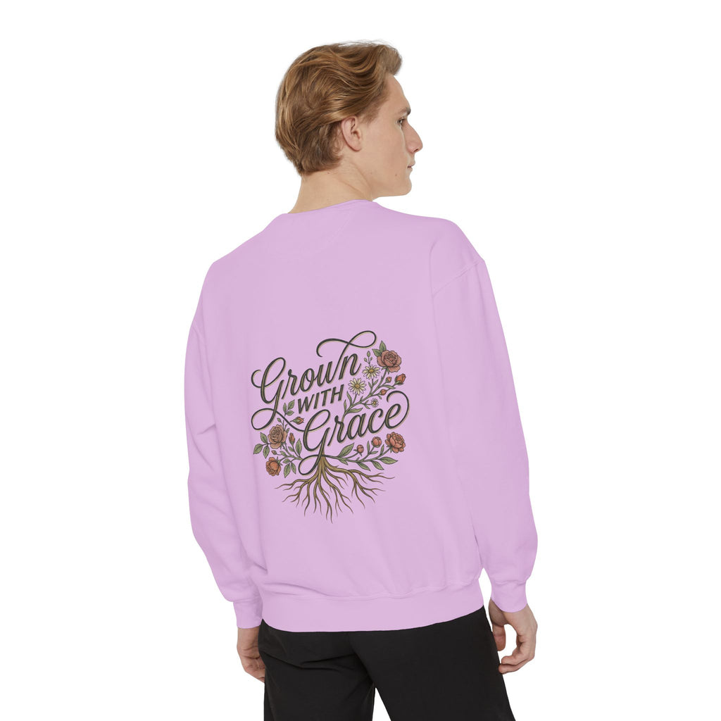 Sweatshirt — "Home Grown / Grown with Grace" Floral Wreath Crewneck